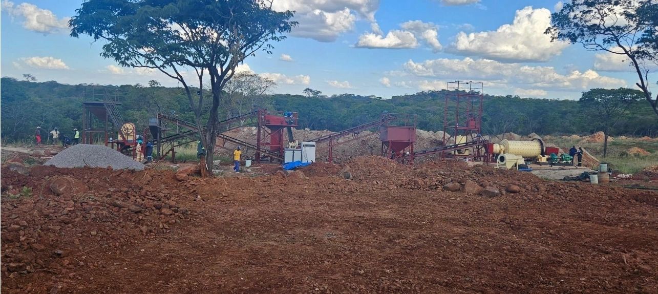 Construction of the processing plant at Shangwe